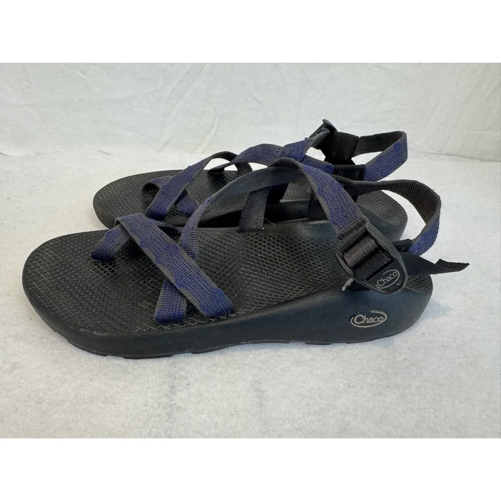Chaco Men's Z/2 Sandals Sz 11‎ Slip On Strappy Toe Loop Blue Hiking Rafting Swim